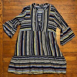 Suzanne Betro Striped Midi Dress Size 1X